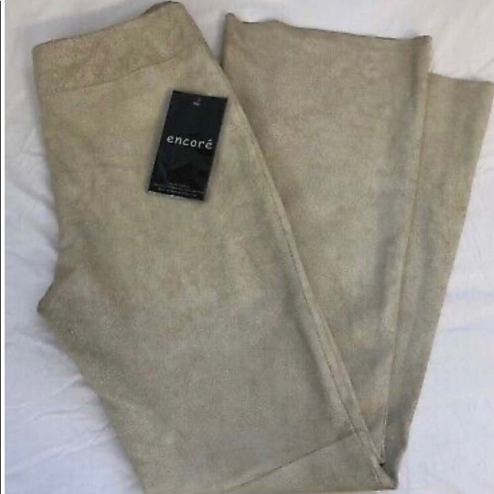 New Encore Genuine Leather Off - White Pants
